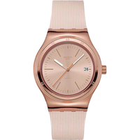 斯沃琪(Swatch)瑞士手表 中秋 优雅时尚 石英男女腕表 鎏金往事