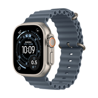 Apple 苹果 Watch Ultra 3 智能手表 GPS+蜂窝版 49mm 原色钛金属 亮蓝色野径回环式表带 S/M