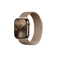 移动端、京东百亿补贴：Apple Watch Series 10 智能手表 GPS+蜂窝网络款 42mm 钛金属金色 金色米兰尼斯表带