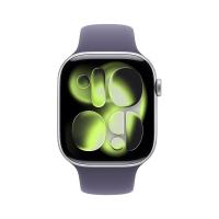 Apple Watch Series 11 智能手表 GPS版 46mm 银色铝金属表壳 雾紫色运动型表带 M/L