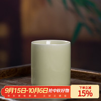 龙泉青瓷茶具办公杯陶瓷功夫茶主人杯单个茶具办公室待客泡茶中式酒店茶杯 弟窑米黄-礼盒装