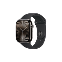 Apple 苹果 Watch Series 10 智能手表 GPS+蜂窝网络款 46mm 钛金属石板色 黑色橡胶表带 S/M