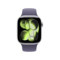 Apple Watch Series 11 智能手表 GPS版 42mm 银色铝金属表壳 雾紫色运动型表带 M/L