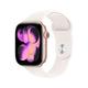 Apple Watch Series 11 智能手表 GPS版 46mm 玫瑰金色铝金属表壳 淡桃粉色运动型表带 S/M