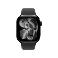 Apple Watch Series 11 智能手表 GPS版 42mm 亮黑色铝金属表壳 黑色运动型表带 S/M