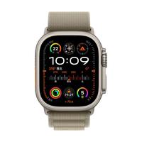 Apple 苹果 Watch Ultra2 智能手表 GPS+蜂窝版 49mm 钛金属原色表壳 橄榄色高山回环式表带 L
