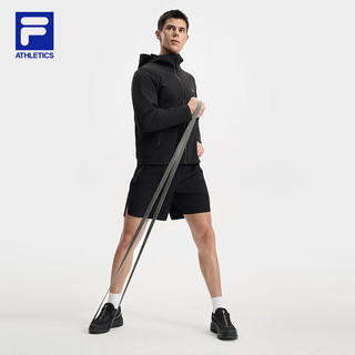 FILA 斐乐官方男士针织连帽外套2025秋新款健身运动防晒宽松上衣