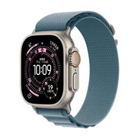Apple 苹果 Watch Ultra 3 智能手表 GPS+蜂窝版 49mm 原色钛金属表壳 浅蓝色高山回环式表带 M