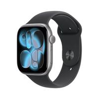 Apple Watch Series 11 智能手表 GPS版 46mm 深空灰色铝金属表壳 黑色运动型表带 S/M