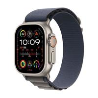 Apple 苹果 Watch Ultra2 智能手表 GPS+蜂窝版 49mm 钛金属原色表壳 蓝色高山回环式表带 L
