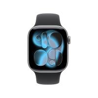 Apple Watch Series 11 智能手表 GPS版 42mm 深空灰色铝金属表壳 黑色运动型表带 M/L