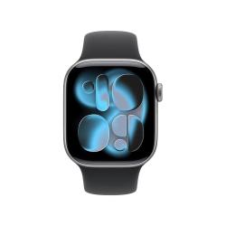 Apple Watch Series 11 智能手表 GPS版 42mm 深空灰色铝金属表壳 黑色运动型表带 M/L