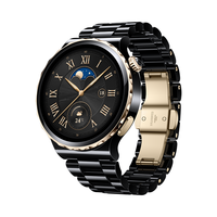 HUAWEI 华为 WATCH GT3 Pro 时尚款 蓝牙版 智能手表 43mm 黑色钛合金表壳 黑色陶瓷表带 (北斗、GPS、血氧、ECG)