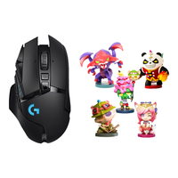  logitech/罗技 电竞游戏 无线鼠标+LOL手办