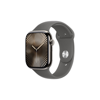 Apple 苹果 Watch Series 10 智能手表 GPS+蜂窝网络款 46mm 钛金属原色 岩灰色橡胶表带 S/M