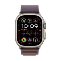 Apple 苹果 Watch Ultra2 智能手表 GPS+蜂窝版 49mm 钛金属原色表壳 靛蓝色高山回环式表带 S