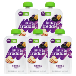 LittleFreddie Little Freddie）婴儿宝宝辅食 水果泥西梅泥  西梅苹果泥（嗯嗯通畅） 100g*5袋