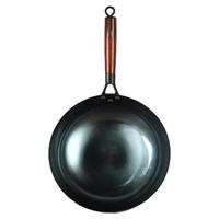 孟大锤章丘炒锅铁锅炒菜锅不粘锅手工锻打无涂层老式熟铁锅圆底燃气锅 镜面炒锅-单锅(已开锅) 30cm
