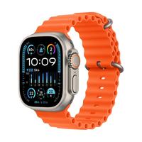 Apple 苹果 Watch Ultra2 智能手表 GPS+蜂窝版 49mm 钛金属原色表壳 橙色海洋表带