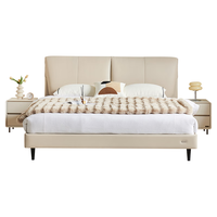 QuanU/全友 现代简约 皮艺床+床头柜+床垫  牛皮|2*2.2m床+床头柜1+升级床垫 1.8x2米 2.0*2.2m