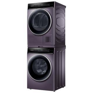 卡萨帝 纤诺系列 C1 10P3U1+CG 10FP3U1 热泵式洗烘套装 晶钻紫