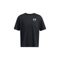 安德玛（UNDERARMOUR）Heavyweight男子高克重运动休闲短袖T恤1387285 黑色001 L