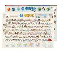 北斗高清中国世界简史地图 水晶版 2册装