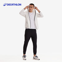 迪卡侬 运动夹克男士跑步越野跑防风慢跑服-5445825 米白 M