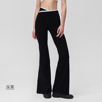 移动端、88VIP：粒子狂热 PARTICLE FEVER 运动生活 女款喇叭裤 LG081 深黑-02  S