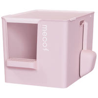 meoof觅凹大别也猫砂盆半封闭式超大号巨型加深防带砂猫厕所蔷薇粉色