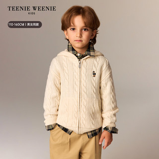 TeenieWeenie Kids小熊童装25新秋冬男女童亲子羊毛混纺针织开衫 米白色