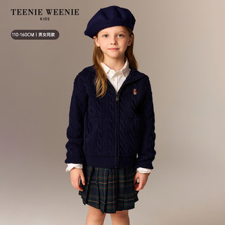 TeenieWeenie Kids小熊童装25新秋冬男女童亲子羊毛混纺针织开衫 米白色