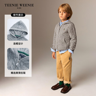 TeenieWeenie Kids小熊童装25新秋冬男女童亲子羊毛混纺针织开衫 米白色