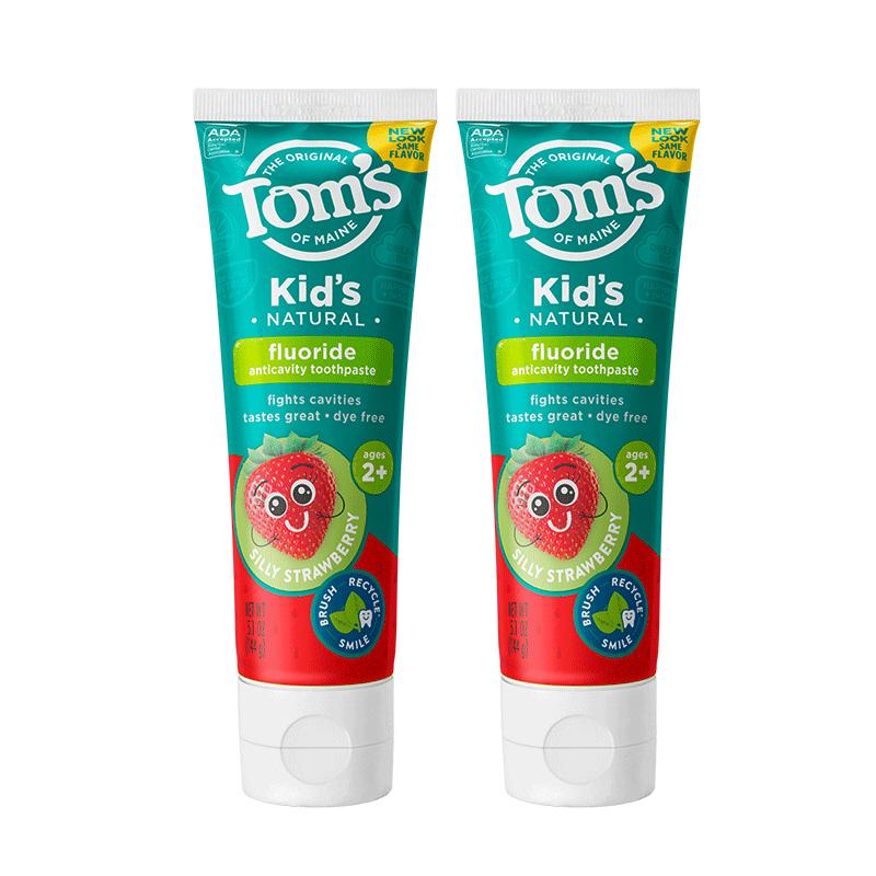 Tom's of Maine 汤姆小屋Toms天然氟草莓味儿童宝宝牙膏144g