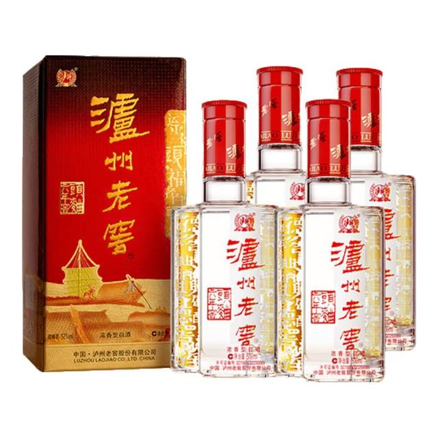 88VIP、今日必买：泸州老窖 六年窖头曲52度500ml*4瓶浓香型高度白酒