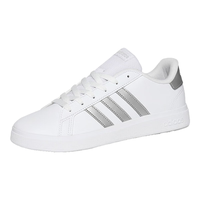 ADIDAS阿迪达斯GRAND COURT 2.0新品男女运动休闲板鞋透气小白鞋GW6506 白+银色 38