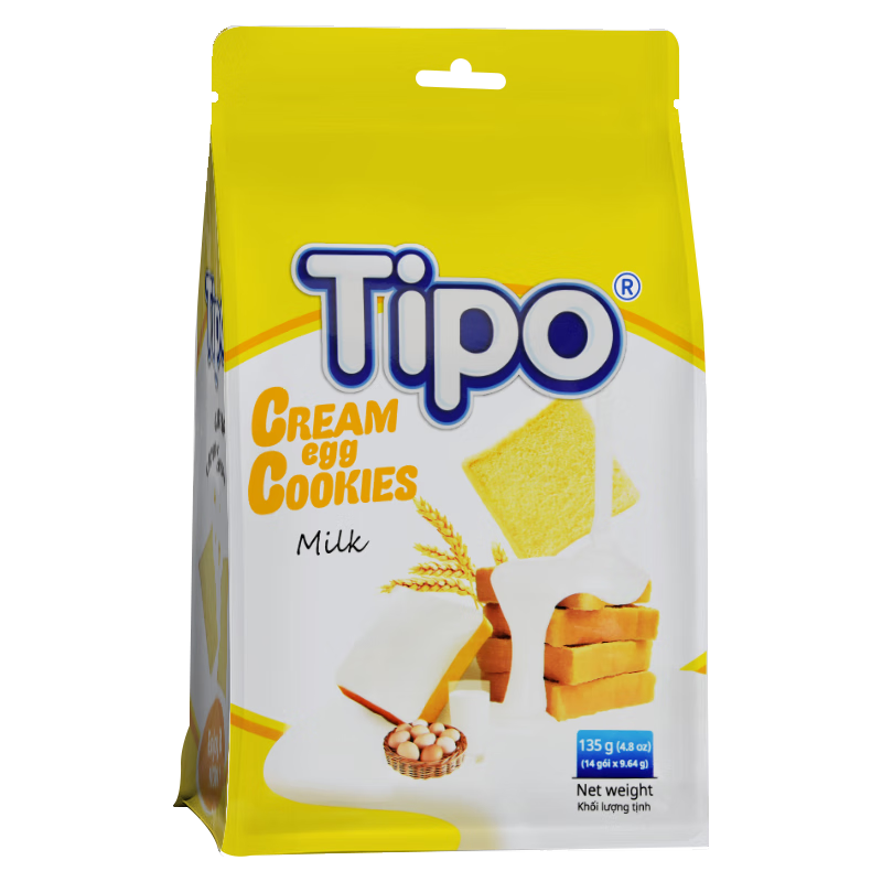 Tipo越南进口面包干  独立小包装代餐早餐饼干糕点零食lipo