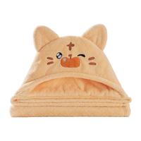 欧孕（OUYUN）儿童浴巾斗篷浴袍可穿式布兰龙婴儿新生宝宝带帽洗澡男女童冬 菲尼虎-【7A抗菌 防静电】 135x65cm