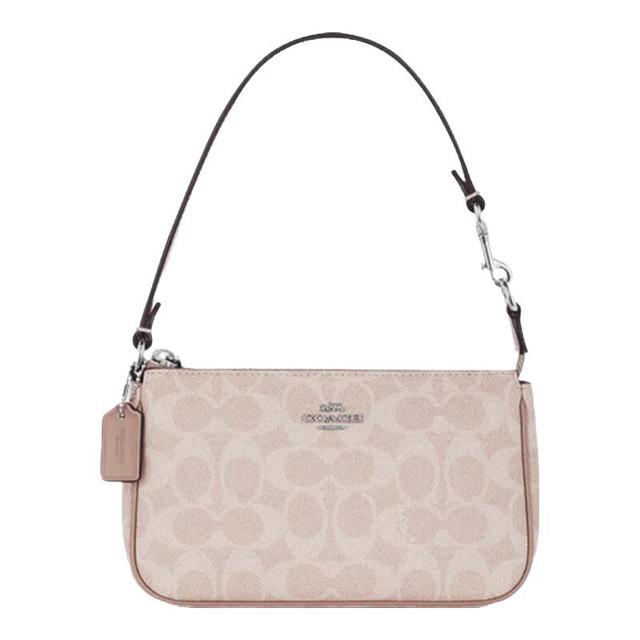 今日必买：COACH 女包经典老花拉链开合女款麻将包手提腋下单肩斜挎包 CW426SVPWH