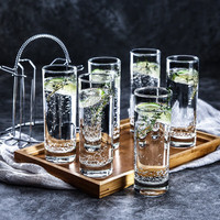 鸥欣 泰国进口玻璃水杯牛奶果汁杯茶杯饮料杯290ml六只套装