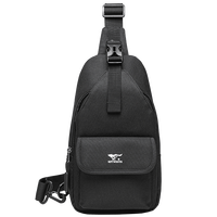 七匹狼 【休闲轻便 户外运动】男士搭扣胸包多隔层帆布包简约百搭包包