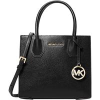 MICHAEL KORS 迈克.科尔斯（MICHAEL KORS）奢侈品MK女包 MERCER风琴托特包 手提斜挎包 黑色 中号 通勤百搭
