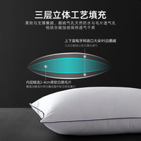 VCD）羽绒枕匈牙利95鹅绒枕羽毛枕希尔顿枕头同款设计五星级酒店枕头