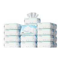 十月结晶洗脸巾100抽*24包棉柔巾加厚全棉干湿两用婴儿可用抽式 赠挂钩 【100%纯棉】S码100抽*24包