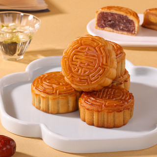 嘉士利蛋黄莲蓉月饼经典广式传统中秋点心糕点手提