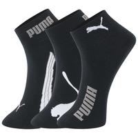 PUMA彪马袜子男士夏季薄款舒适透气中筒袜3双装 黑色 3双 均码 EU39-42（适合脚码40-44）