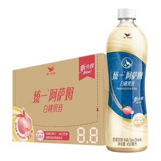 统一 阿萨姆奶茶系列 水果奶茶  瓶装 450mL 15瓶