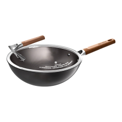 中康 无涂层 铁锅  32cm平底+锅盖（4代升级版） 32cm 精铁