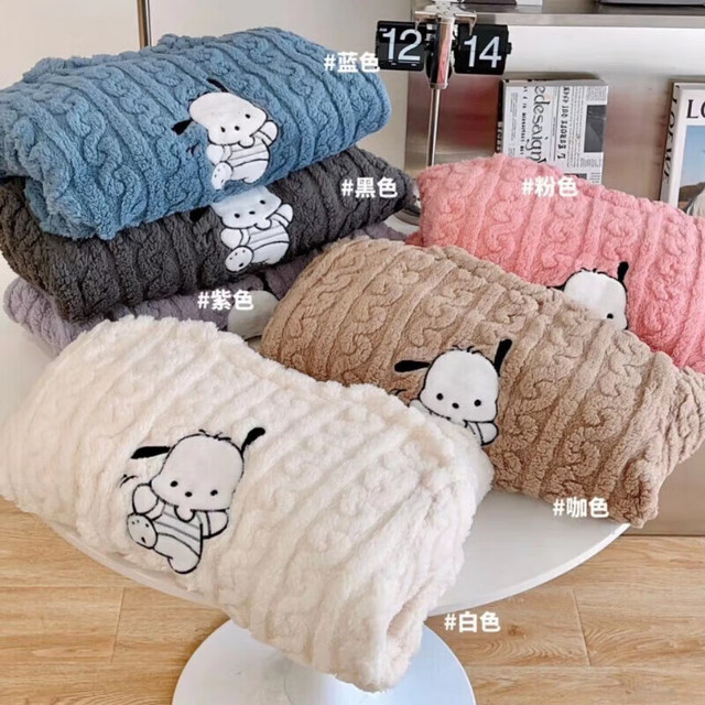 宝娜斯 北极绒居家2件套 白色-小狗提花 均码 （90-150斤）