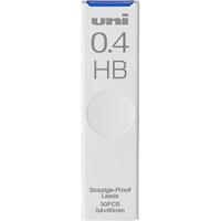 三菱铅笔 uni日本三菱铅笔 uni三菱自动铅芯铅笔替换芯202ND刷题带橡皮头机械铅笔替芯纳米石墨不易断芯按动笔芯 不晕染0.4-HB-30根